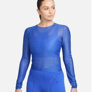 NWT Nike FutureMove Women's Dri-FIT Long-Sleeve Blue Sheer Top